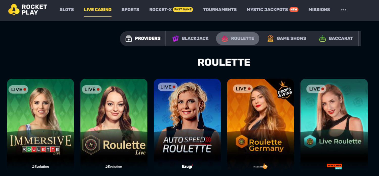 ROULETTE AT ROCKETPLAY ONLINE CASINO